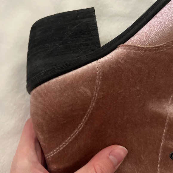 DOLCE VITA Pink Velvet Lace-Up Booties - Picture 2 of 7